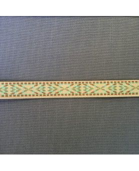 Jacquard blomster blå 15mm  Jacquard blomster blå 15mm