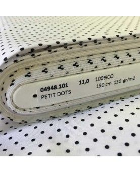 Dots petit- Hvid og sort