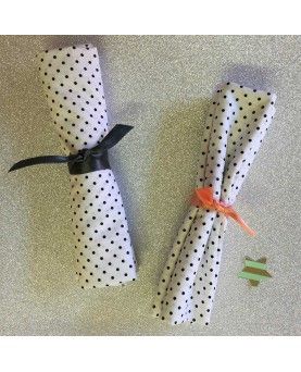 Dots petit- Hvid og sort