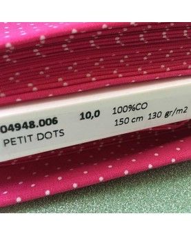 Dots petit- Pink og hvid