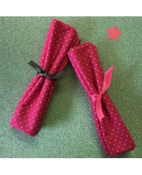 Dots petit- Pink og hvid