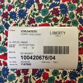 Liberty fabrics Poppy and Daisy 03634095N