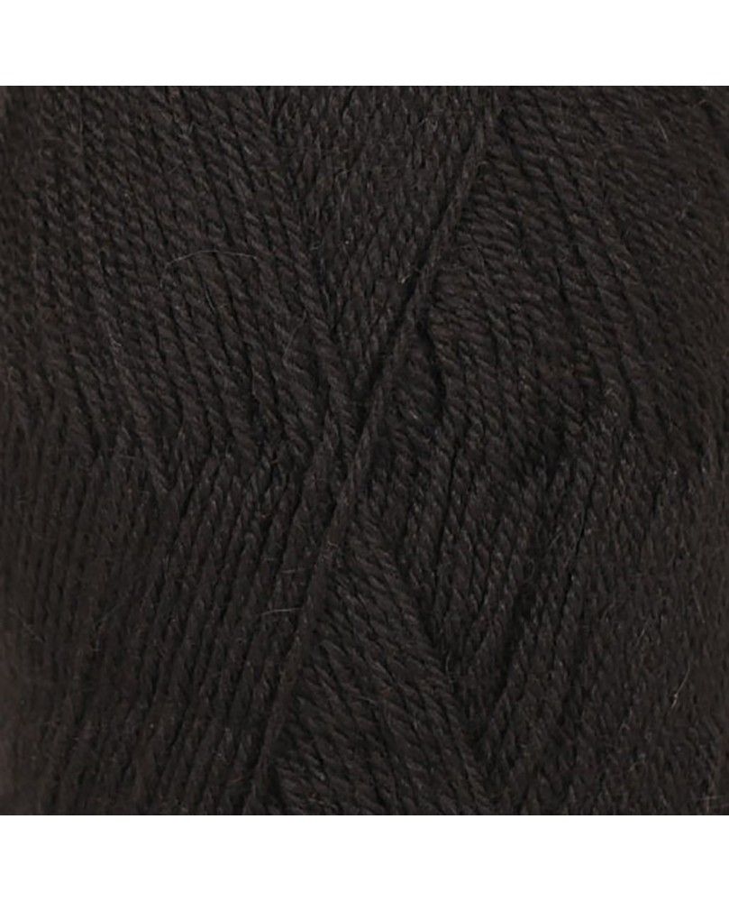 DROPS Flora garn - sort uni colour 06