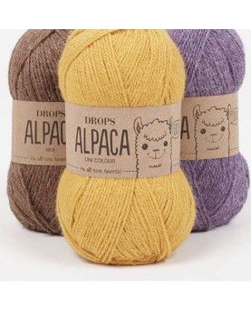 DROPS Alpaca garn - lilla violet mix 4434