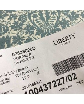 Liberty stof - Mortimer Silhouette grå