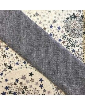 Jersey rib bånd - 38mm grå