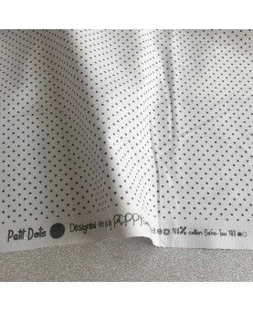 Fat quarter - Petit Dots - Hvid og Sort