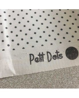 Fat quarter - Petit Dots - Hvid og Sort