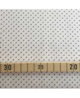 Fat quarter - Petit Dots - Hvid og Sort