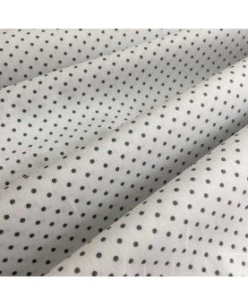 Fat quarter - Petit Dots - Hvid og Sort
