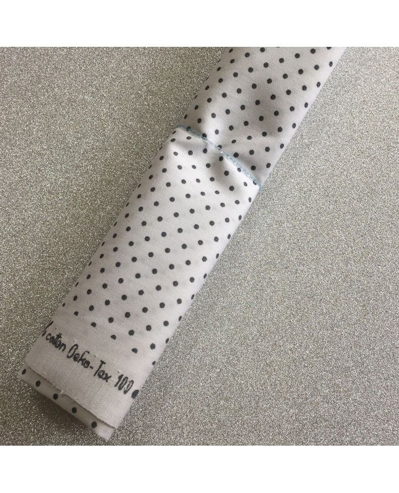Fat quarter - Petit Dots - Hvid og Sort