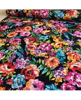 Jersey med print - blomster