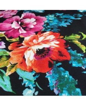 Jersey med print - blomster
