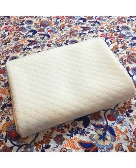 Stofstykke 70x90cm Quilt hvid