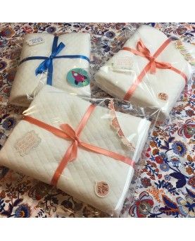 Stofstykke 70x90cm Quilt hvid