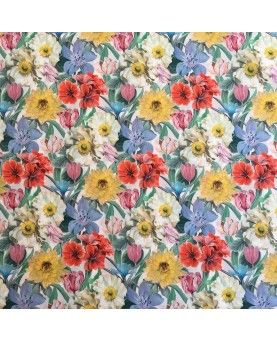 Liberty stofstykke 45x65cm Meadow Melody Small Hvid