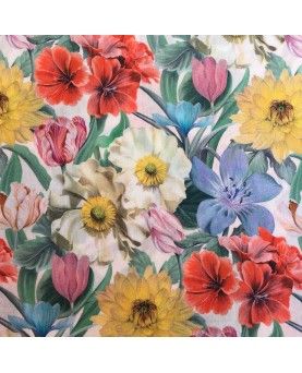 Liberty stofstykke 45x65cm Meadow Melody Small Hvid