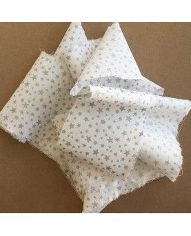 45x70cm - Glitter star Hvid