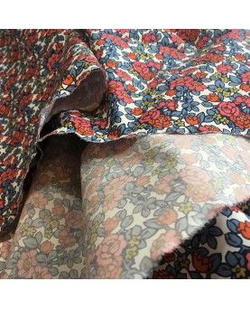 Liberty Poplin Anthology blå & koral