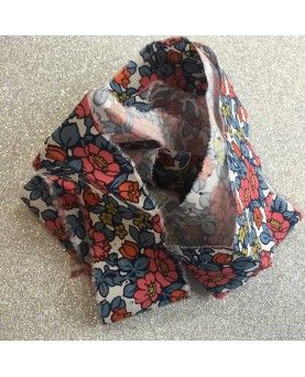 Liberty Poplin Anthology blå & koral