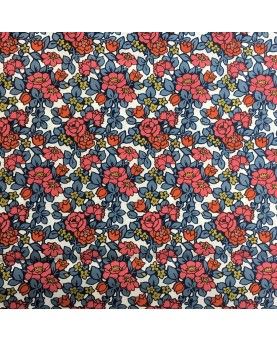 Liberty Poplin Anthology blå & koral