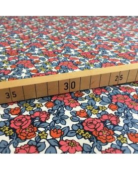 Liberty Poplin Anthology blå & koral