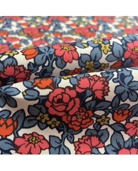 Liberty Poplin Anthology blå & koral