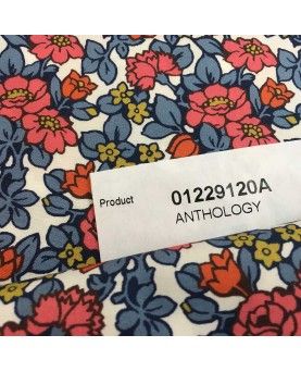 Liberty Poplin Anthology blå & koral