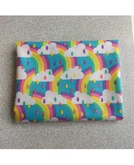 Fat quarter - skyer og regnbuer