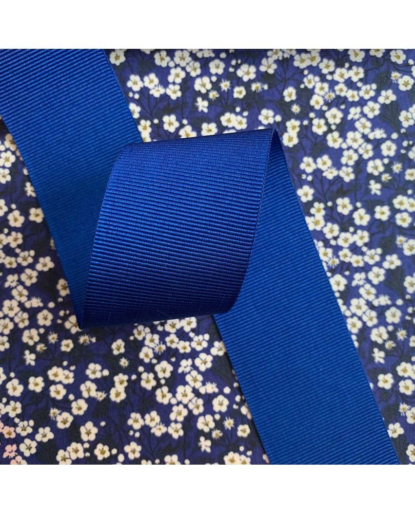Grosgrain bånd 38mm koboltblå