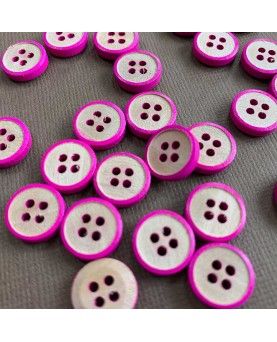 knapper træ - 12,5mm pink
