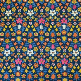 Liberty Quilting Stof fabrics HAMPSTEAD MEADOW 04775964A Blå