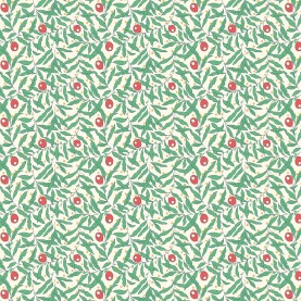 Liberty Quilting Stof fabrics Holiday Berries 1 Metallic