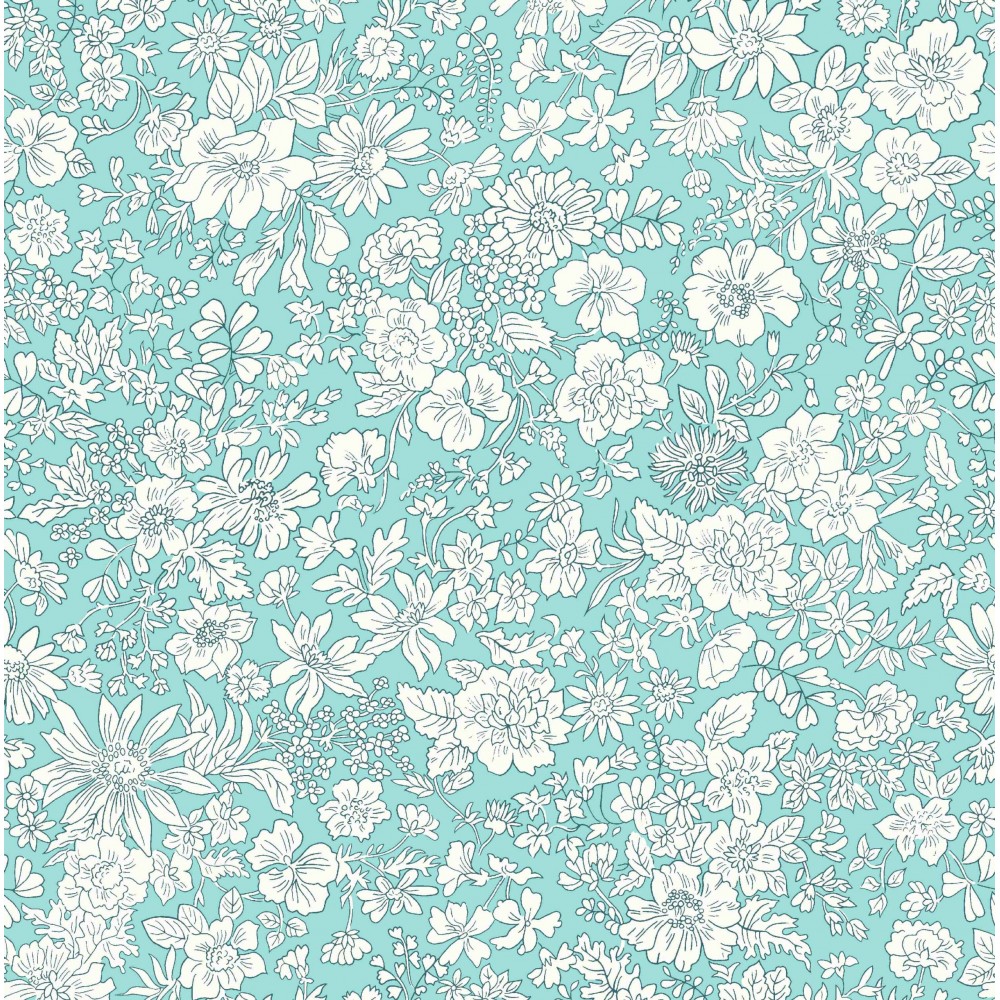 Liberty Quilting fat quarters 45x55cm fabrics stof med blomster Emily Belle Bright 01666410A tukis med blomster Mermaid