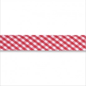 Skråbånd lille tern køkkenternet rødt & hvidt bånd til kanter 3 meter