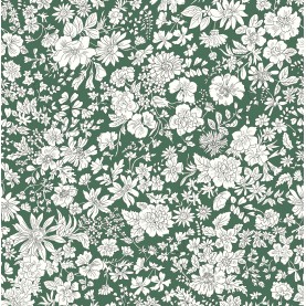 Liberty Quilting Stof - Emily Belle Jewel tone – Evergreen/Grøn
