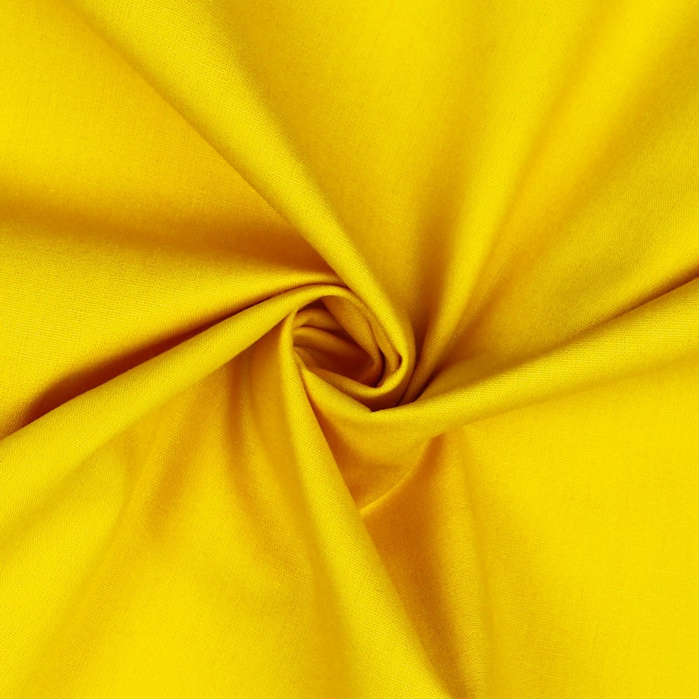 Stof bomuld poplin ensfarvet 06006.030 lemon