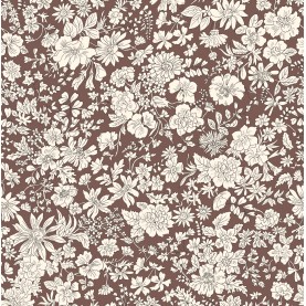 Liberty Quilting Stof fabrics Emily Belle Jewel tone 01666434A - Chocolate