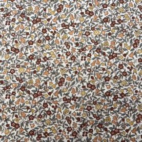 Kobayashi Japansk stof - Poplin bomuld metervarer syning produktfoto stoffet er med blomster print og sælges i metermål
