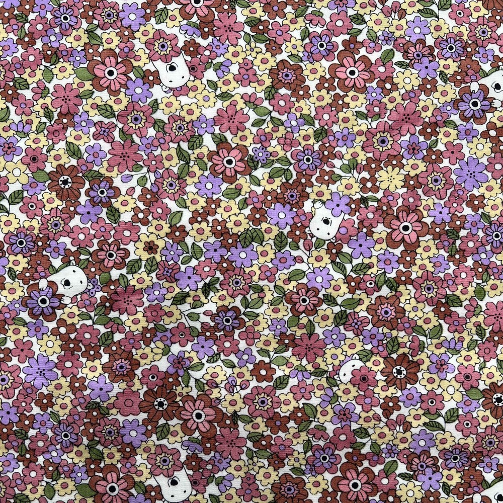 produkt foto af stofstykke precuts til salg stoffet er med blomsterprint og sælges i stykker precuts fat quarters