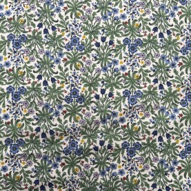 Kobayashi Japansk stof - Poplin bomuld metervarer syning produktfoto stoffet er med blomster print og sælges i metermål