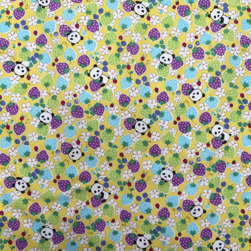 Kobayashi Japansk stof - Poplin bomuld metervarer syning produktfoto stoffet er med blomster print og sælges i metermål