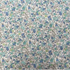 Kobayashi Japansk stof - Poplin bomuld metervarer syning produktfoto stoffet er med blomster print og sælges i metermål