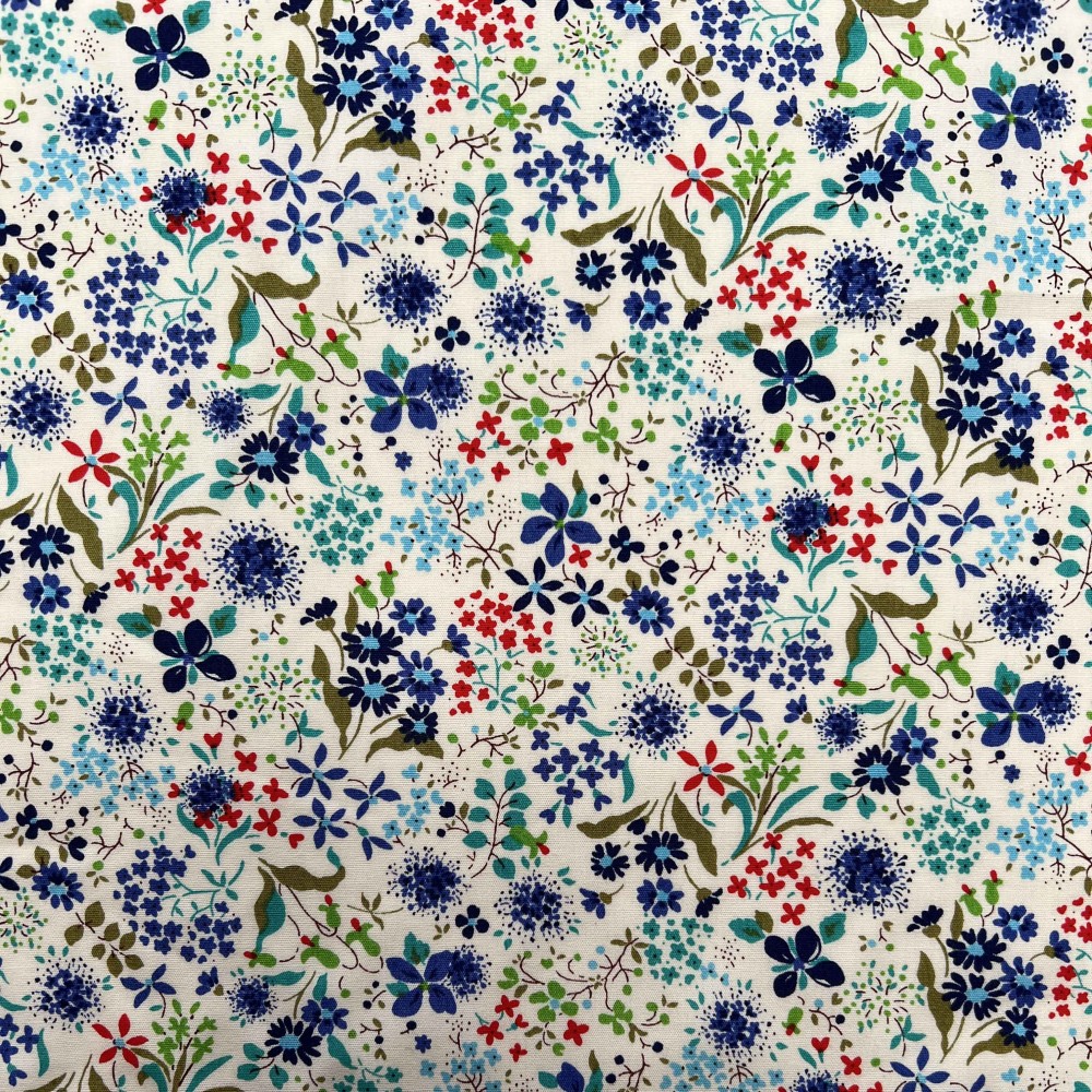 Kobayashi Japansk stof - Poplin bomuld metervarer syning produktfoto stoffet er med blomster print og sælges i metermål Kobayashi Japansk stof - Poplin bomuld metervarer syning produktfoto stoffet er med blomster print og sælges i metermål