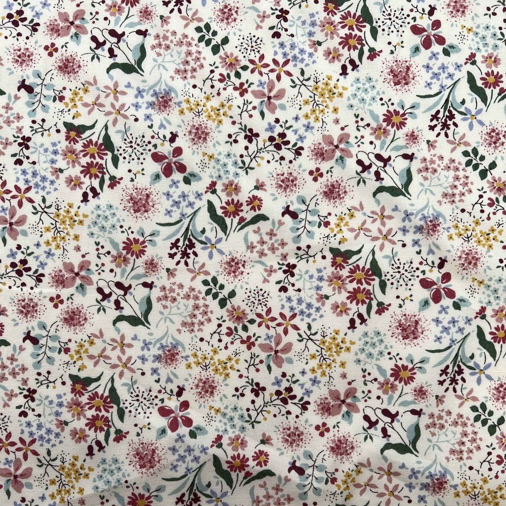Kobayashi Japansk stof - Poplin bomuld metervarer syning produktfoto stoffet er med blomster print og sælges i metermål Kobayashi Japansk stof - Poplin bomuld metervarer syning produktfoto stoffet er med blomster print og sælges i metermål