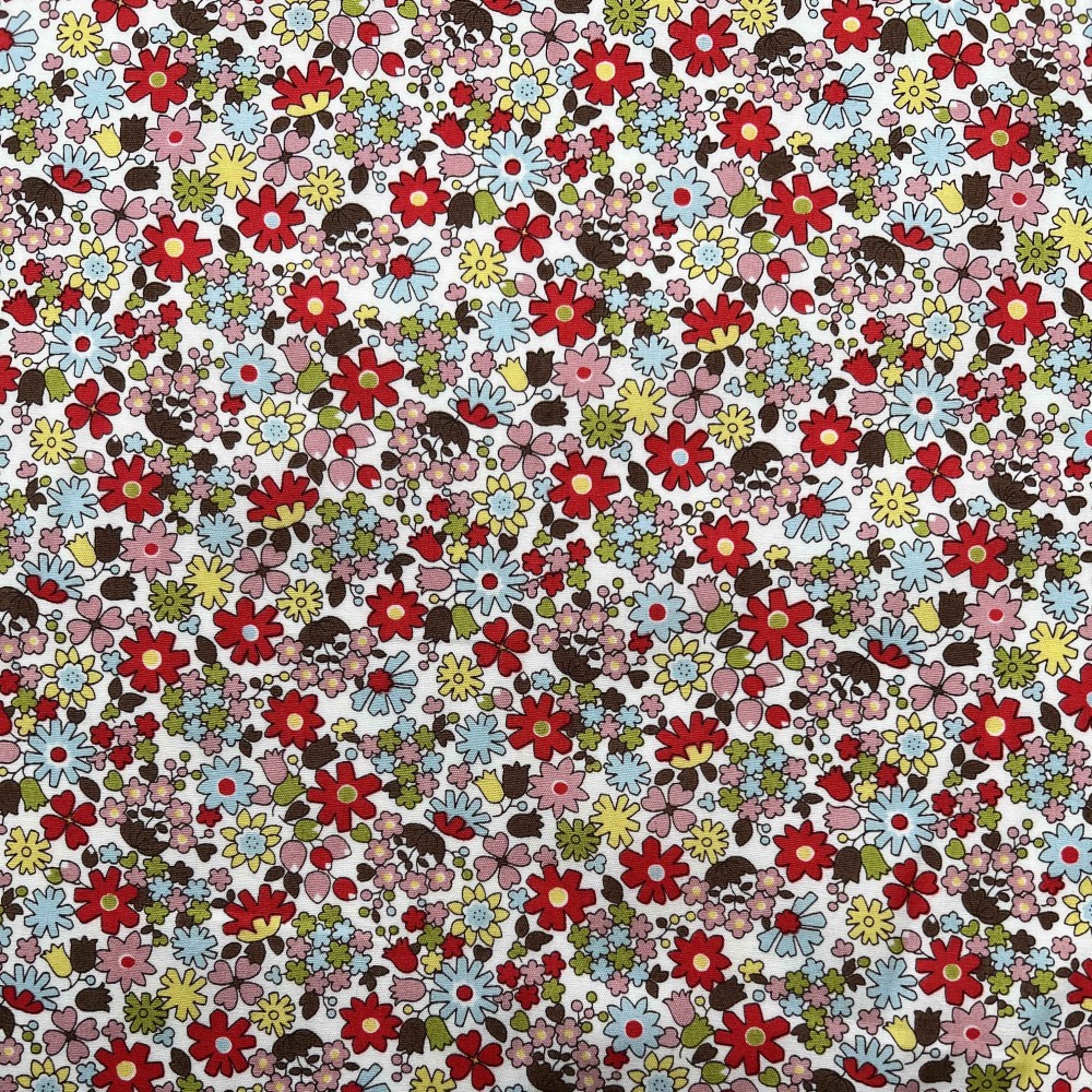 Kobayashi Japansk stof - Poplin bomuld metervarer syning produktfoto stoffet er med blomster print og sælges i metermål Kobayashi Japansk stof - Poplin bomuld metervarer syning produktfoto stoffet er med blomster print og sælges i metermål