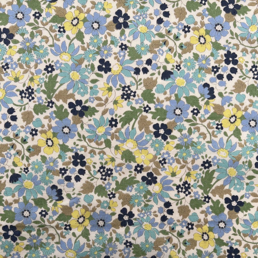 Kobayashi Japansk stof - Poplin bomuld metervarer syning produktfoto stoffet er med blomster print og sælges i metermål Kobayashi Japansk stof - Poplin bomuld metervarer syning produktfoto stoffet er med blomster print og sælges i metermål