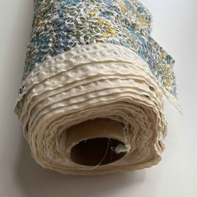 Product picture of a fabric roll with bæk og bølge stof fabric for garment making fabric roll width 110cm