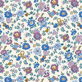 Liberty Quilting Stof - Haberdashery Floral 01667443A Liberty Quilting Stof - Haberdashery Floral 01667443A