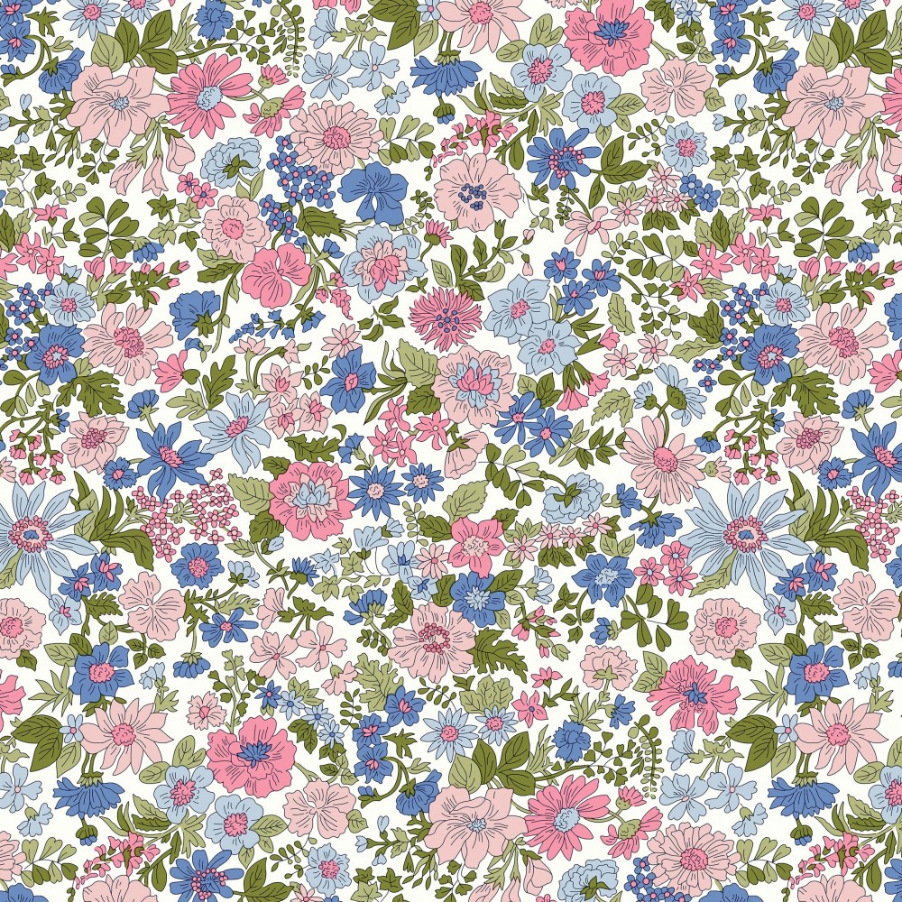 Liberty Quilting bomulds Stof  metervarer cotten fabric by the metre Emily Annabelle 01667525F